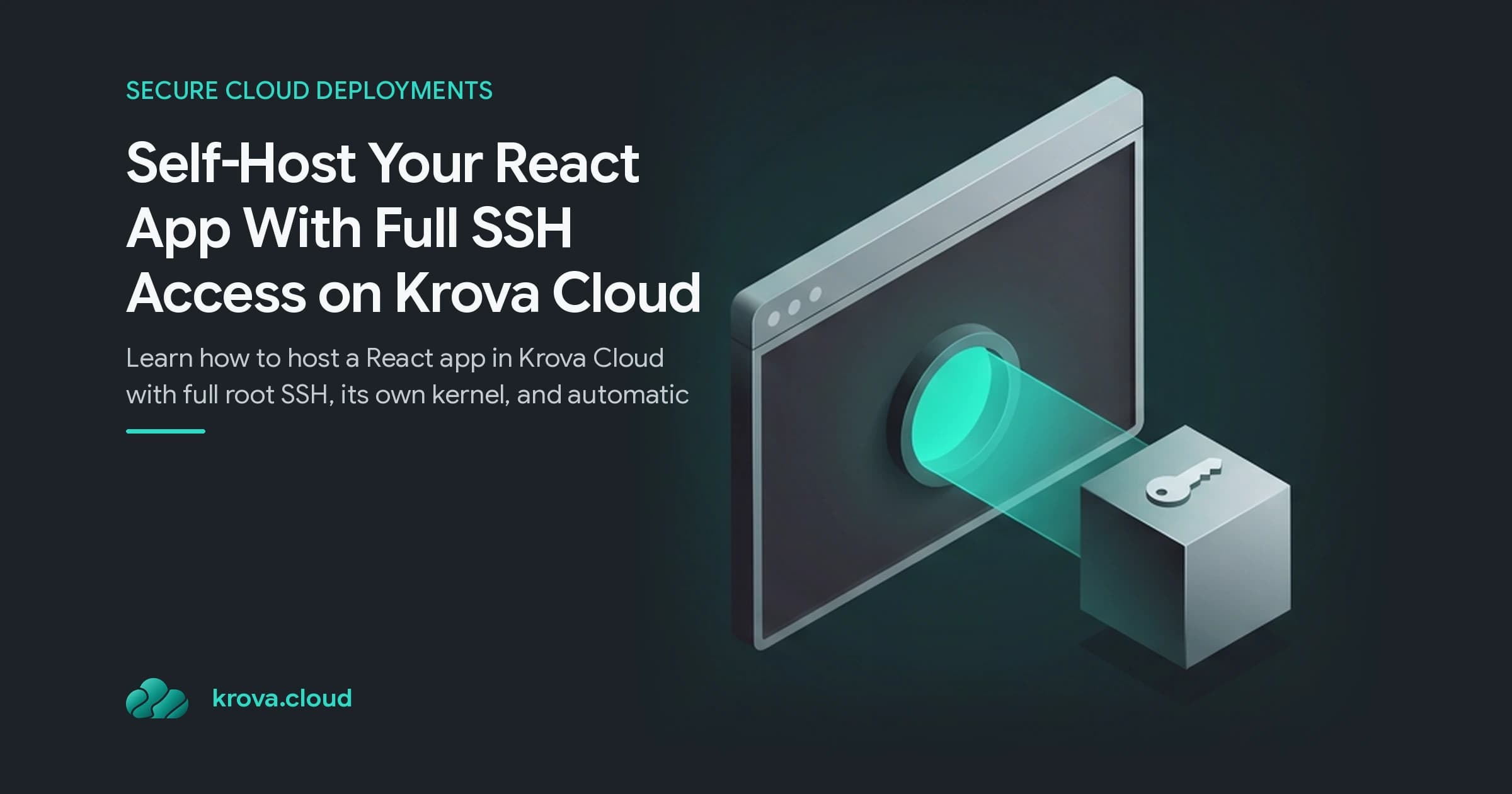 Self-Host Your React App With Full SSH Access on Krova — host react app in krova cloud