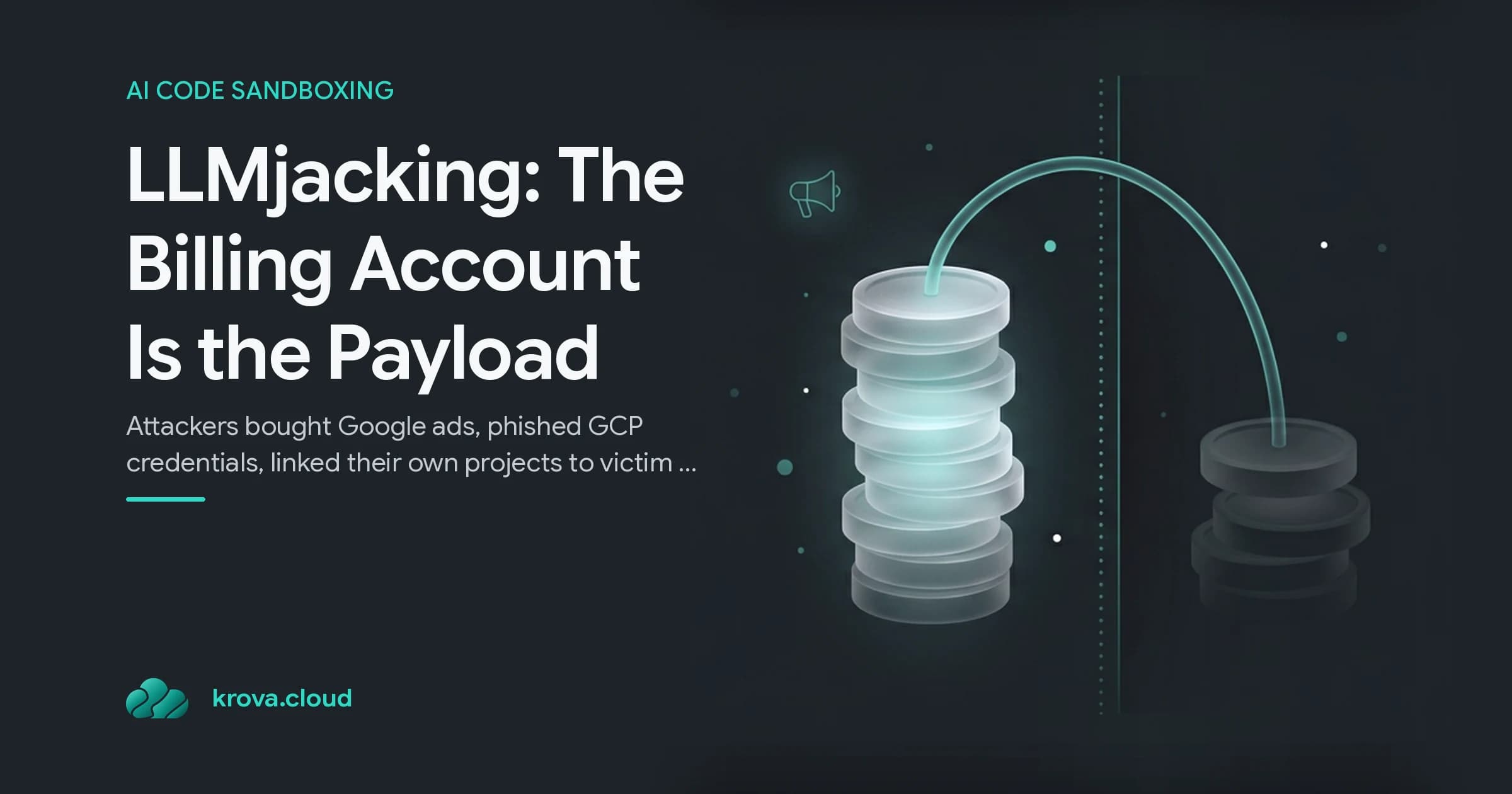 LLMjacking cloud billing account hijack illustration