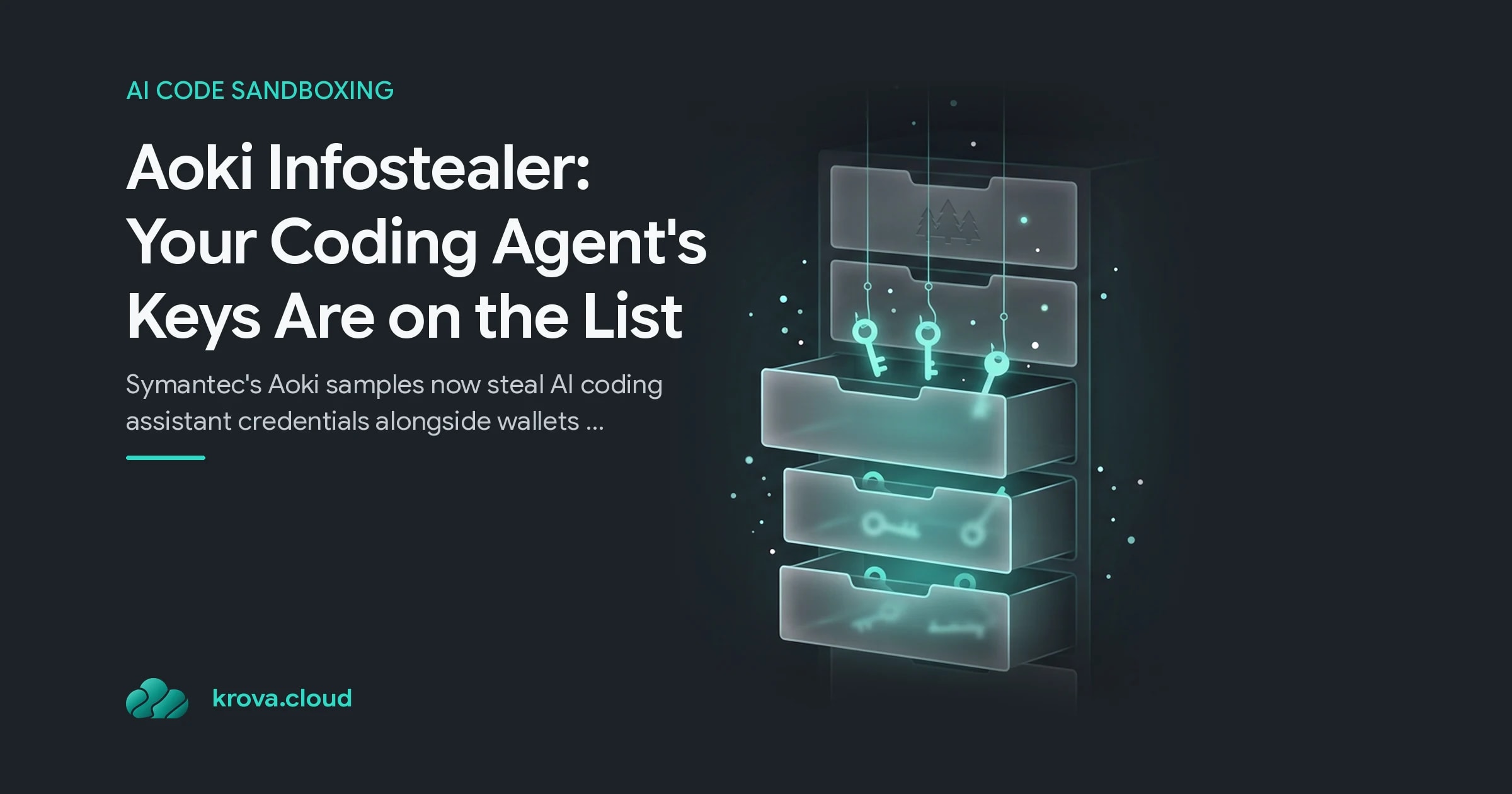 Aoki infostealer AI coding credential theft illustration