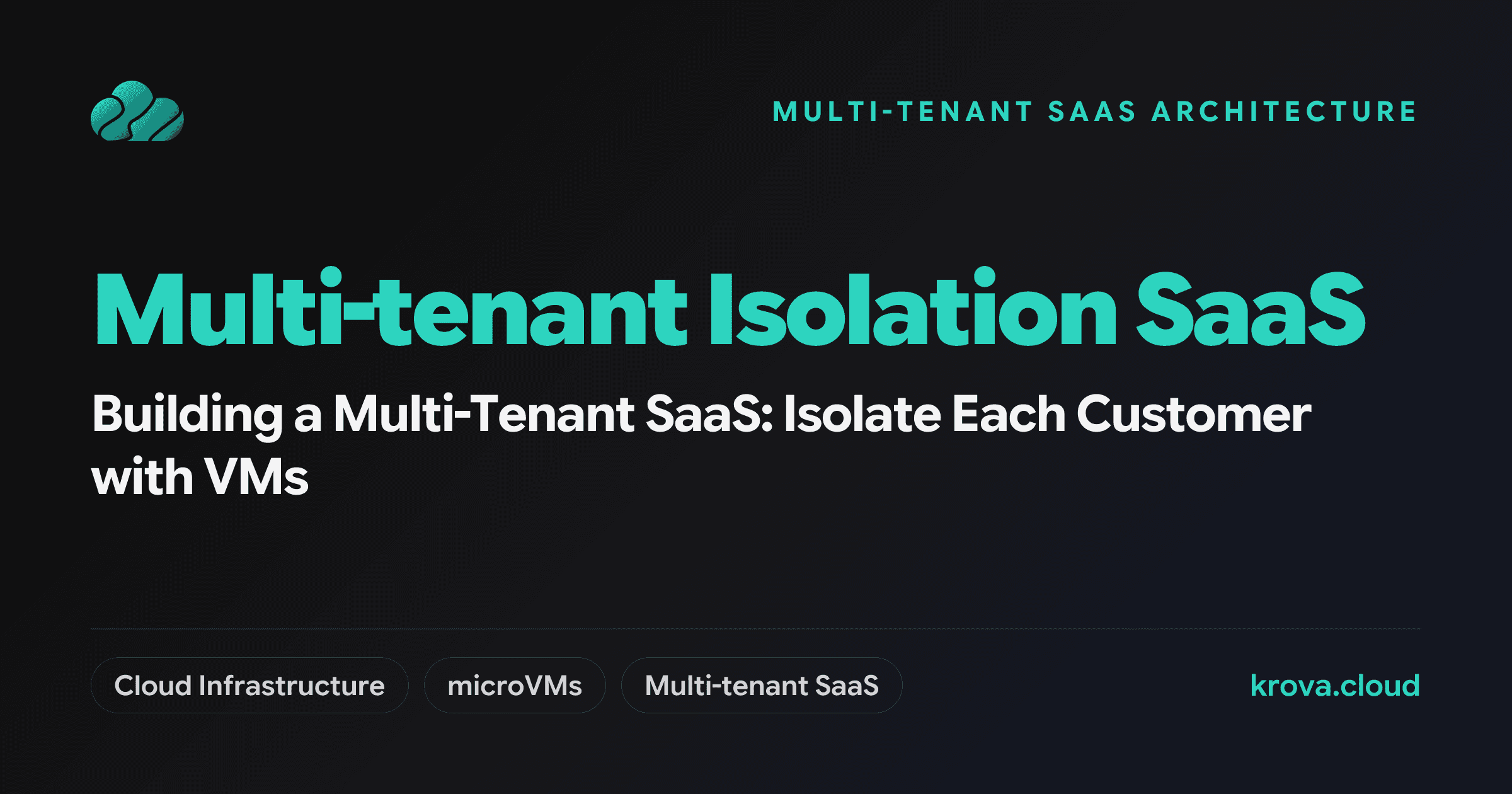 Building a Multi-Tenant SaaS: Isolate Each Customer with VMs — multi-tenant isolation SaaS
