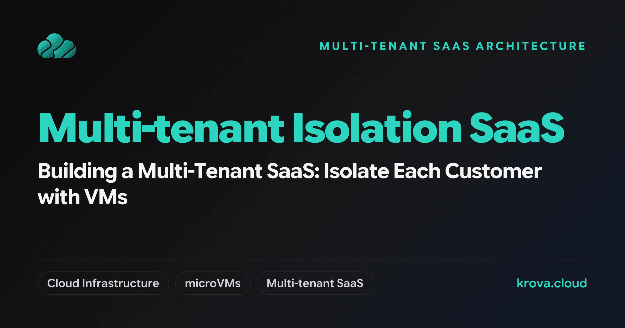 Building a Multi-Tenant SaaS: Isolate Each Customer with VMs — multi-tenant isolation SaaS
