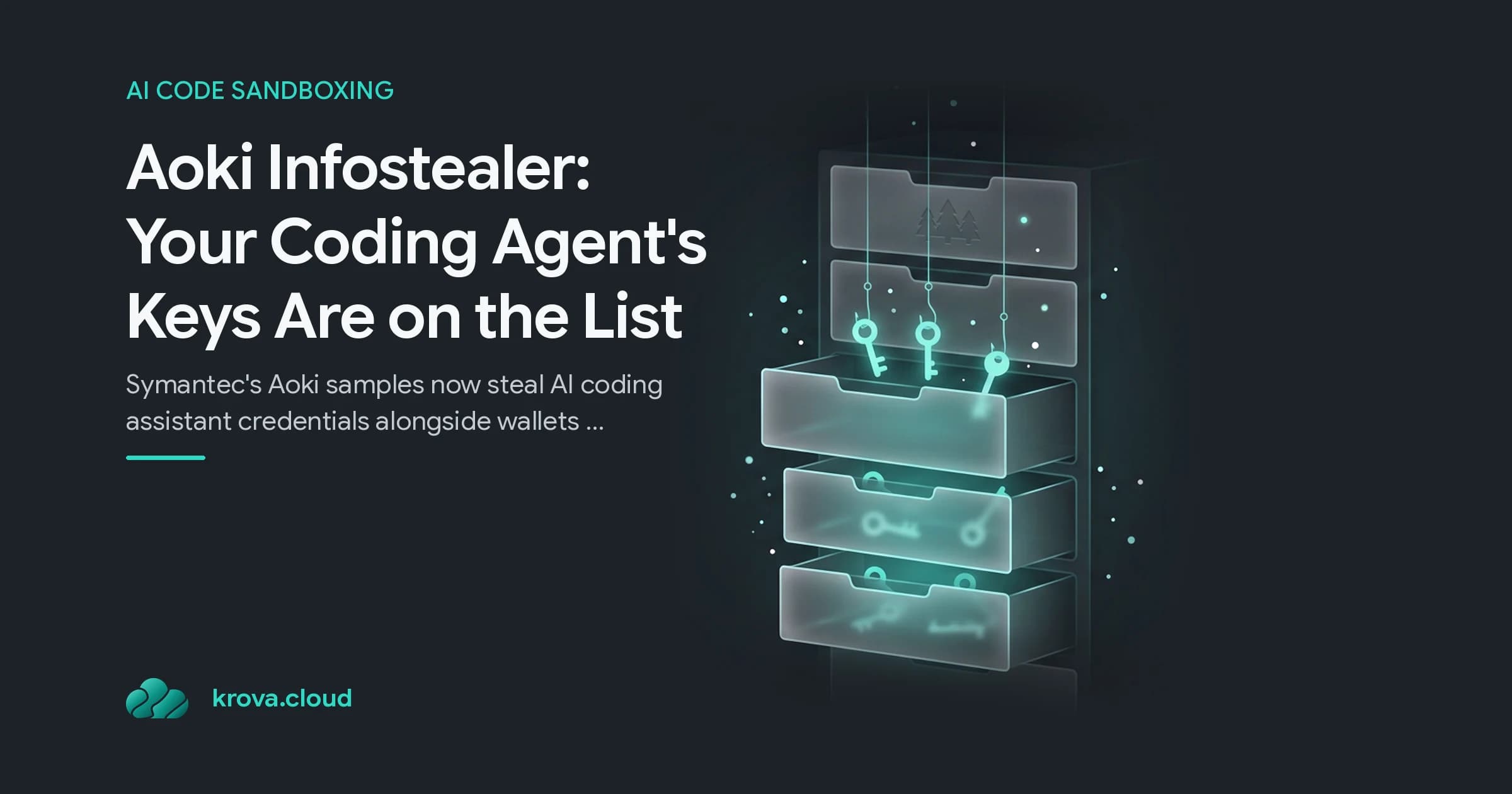 Aoki infostealer AI coding credential theft illustration